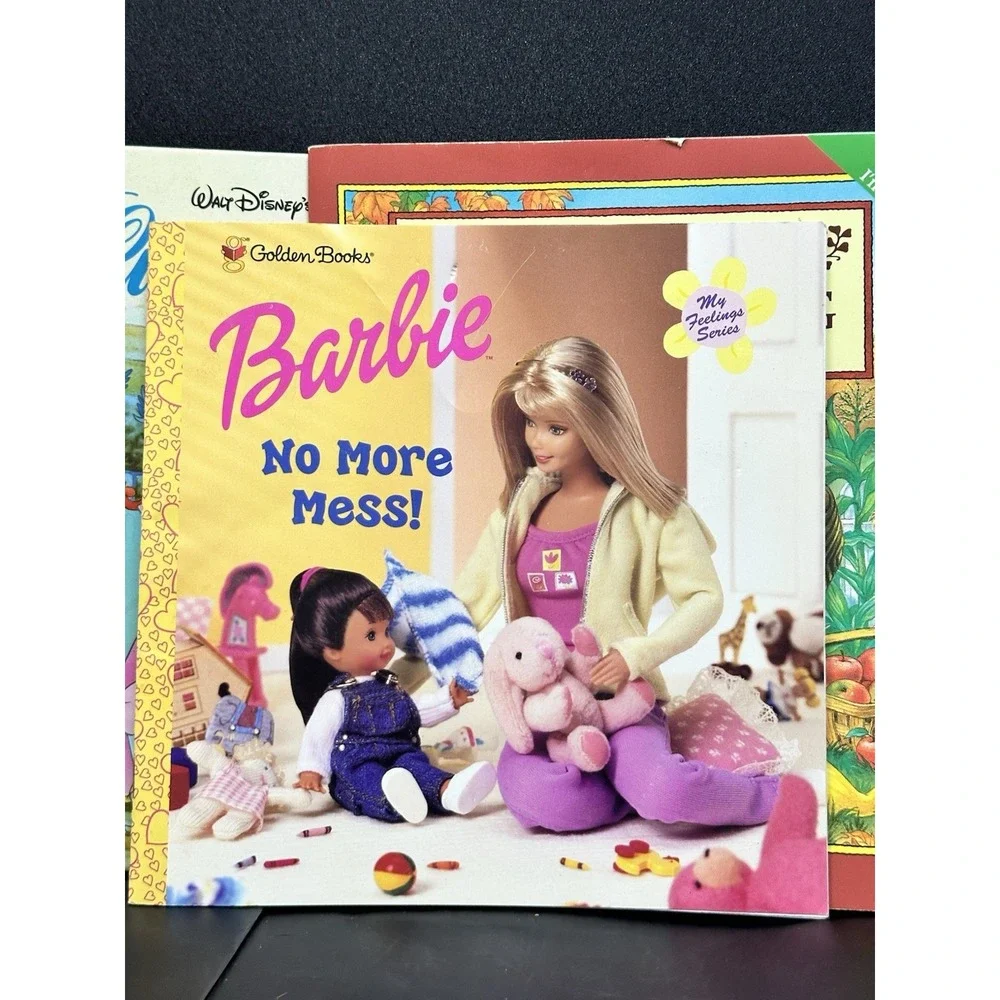 Golden Book Disney‎ Scholastic Cinderella Franklin Barbie 3 Book Lot Kids